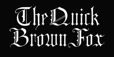 Font visual image of BlackCat Blackletter