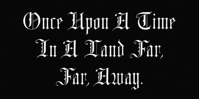 Font visual image of BlackCat Blackletter