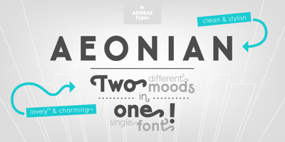 Font visual image of Aeonian