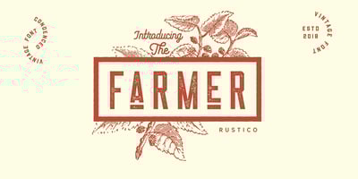 Font visual image of Rustico Farmero