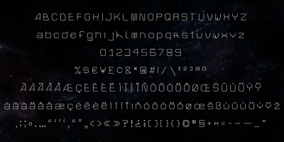 Font visual image of Far Space AT