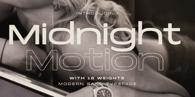 Font visual image of Midnight Motion
