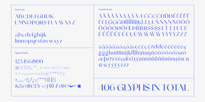 Font visual image of Glancias