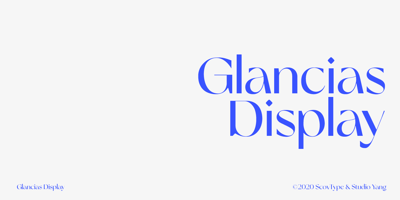 Font visual image of Glancias