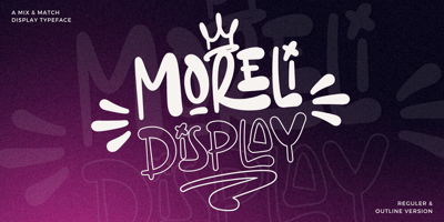 Font visual image of Moreli Display