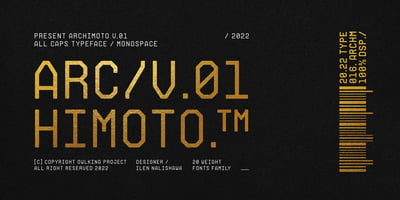 Font visual image of Archimoto V01