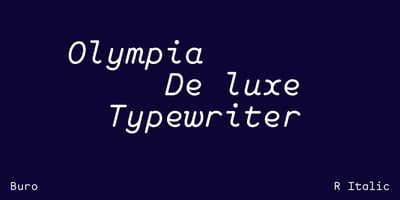 Font visual image of Buro