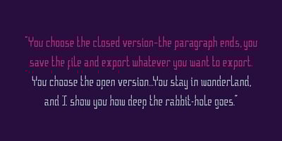 Font visual image of Super Active Matrix