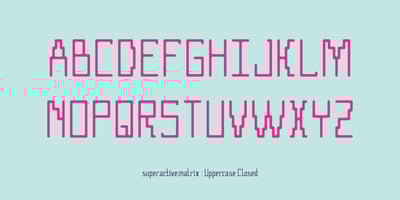 Font visual image of Super Active Matrix