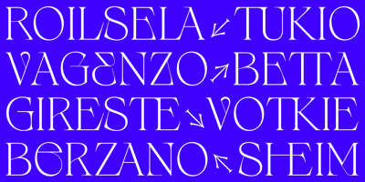 Font visual image of Calgera