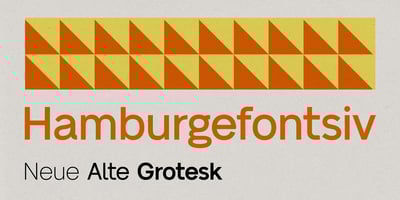 Font visual image of Neue Alte Grotesk