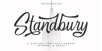 Font visual image of Standbury Script