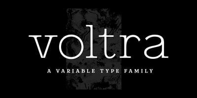 Font visual image of ZT Voltra