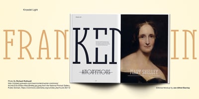 Font visual image of Knoedel