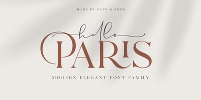 Font visual image of Hello Paris