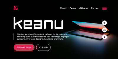Font visual image of Keanu