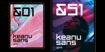 Font visual image of Keanu