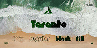 Font visual image of Taranto