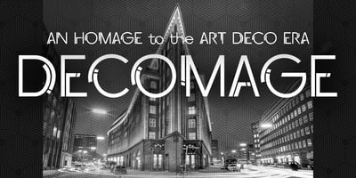 Font visual image of HS Decomage