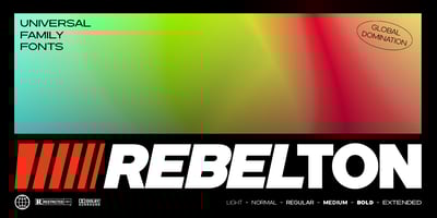 Font visual image of Rebelton