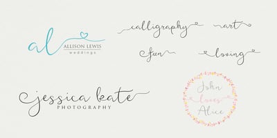 Font visual image of Featherly