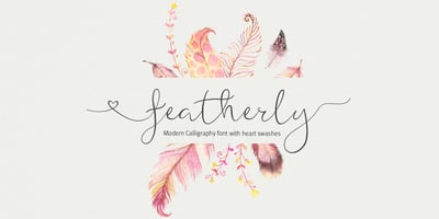 Font visual image of Featherly