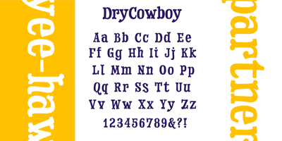 Font visual image of Dry Cowboy