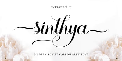 Font visual image of Sinthya Script
