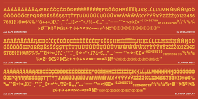 Font visual image of El Grosa