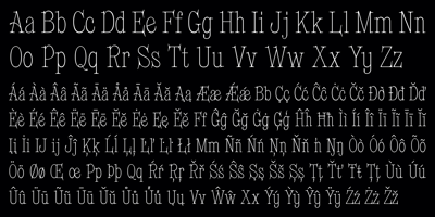 Font visual image of Luben