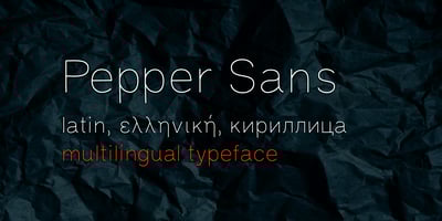 Font visual image of Pepper Sans
