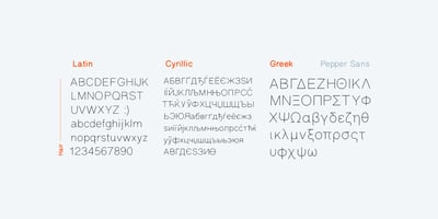 Font visual image of Pepper Sans