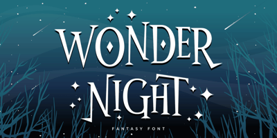Font visual image of Wonder Night