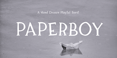 Font visual image of Paperboy