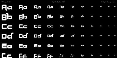 Font visual image of NTF Fragma
