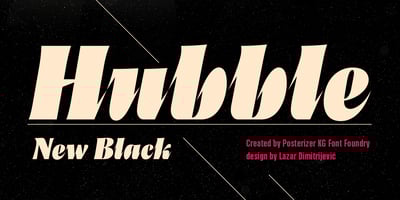 Font visual image of Hubble