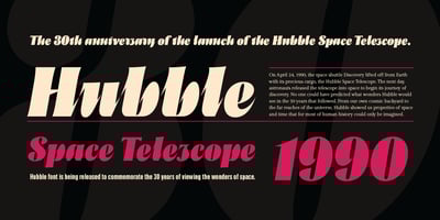 Font visual image of Hubble