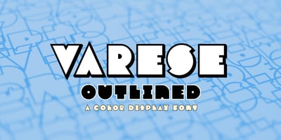 Font visual image of Varese Outlined