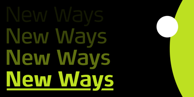 Font visual image of New Ways