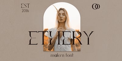 Font visual image of Ethery