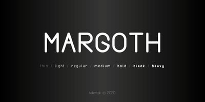 Font visual image of Margoth