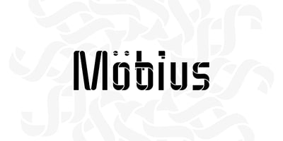 Font visual image of Mobius
