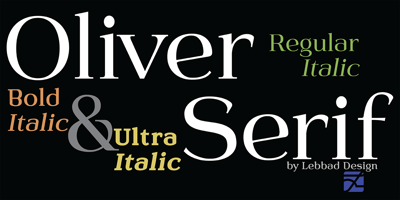 Font visual image of Oliver Serif