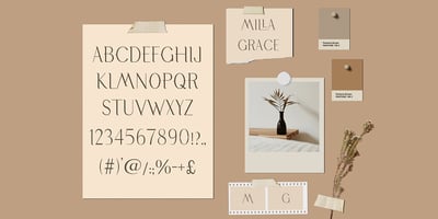 Font visual image of Milla Grace