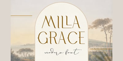 Font visual image of Milla Grace