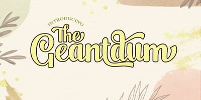Font visual image of The Geantdum