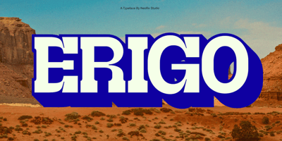 Font visual image of Erigo