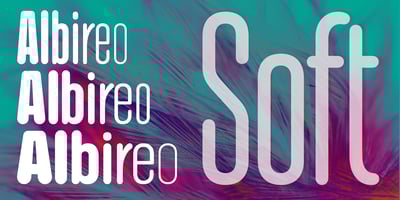 Font visual image of Albireo Soft