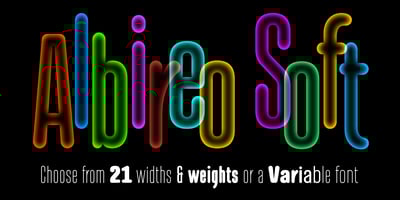 Font visual image of Albireo Soft