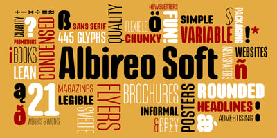 Font visual image of Albireo Soft
